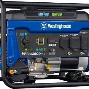 Westinghouse 4650 Peak Watt Dual Fuel Portable Generator, RV Ready 30A Outlet, Gas & Propane Powered