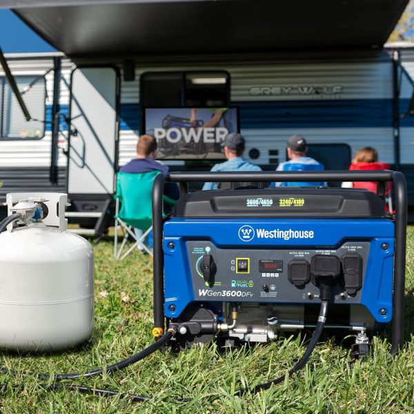 Westinghouse 4650 Peak Watt Dual Fuel Portable Generator, RV Ready 30A Outlet, Gas & Propane Powered